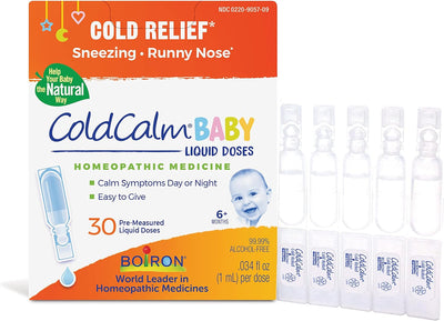 Coldcalm Baby Single-Use Drops for Relief from Cold Symptoms of Sneezing, Runny Nose, and Nasal Congestion - Sterile and Non-Drowsy Liquid Doses - 30 Count