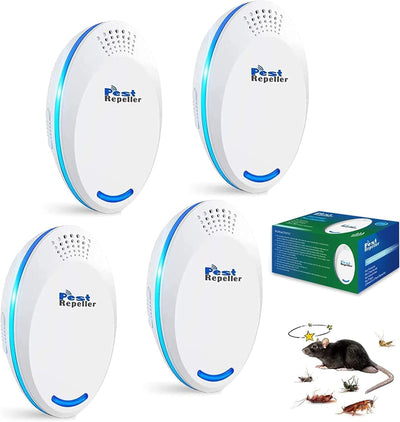 Ultrasonic Pest Repeller, 4 PCS Spider Repellent for House Indoor, Mice Repellent for House, Rodent Repellent, Mouse Repellent Indoor, Effective Pest Repeller Plug In, Pest Control for Home