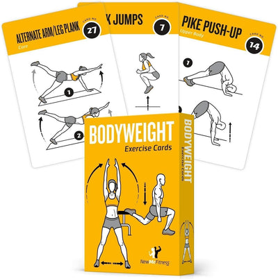 Bodyweight Workout Cards, Instructional Fitness Deck for Women & Men, Beginner Fitness Guide to Training Exercises at Home or Gym (Bodyweight, Vol 1)