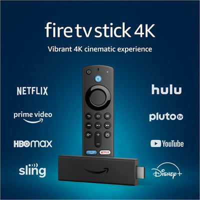 Fire TV Stick 4K, Brilliant 4K Streaming Quality, TV and Smart Home Controls, Free and Live TV